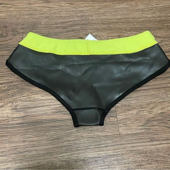 GlideSoul Neoprene Black and Neon Yellow Bikini Bottom Size Small - Picture 7 of 9